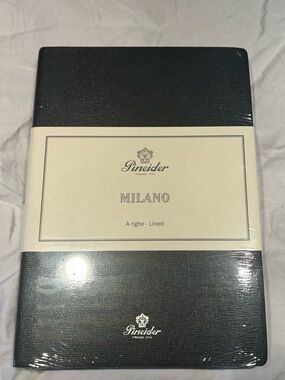 Pineider Milano Lined Notebook - Black